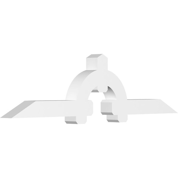 Ekena Millwork Ericson Architectural Grade PVC Gable Bracket, 96"W x 24"H x 6"D x 6"F, 6/12 Pitch GBP096X24X0606ERI00 - main